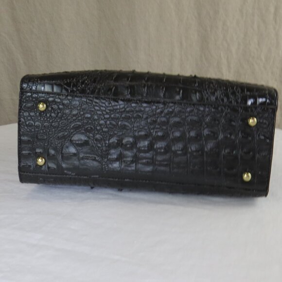 IMHeart Faux Croc Handbag Purse Black - Footed *missing crossbody strap - Picture 7 of 9